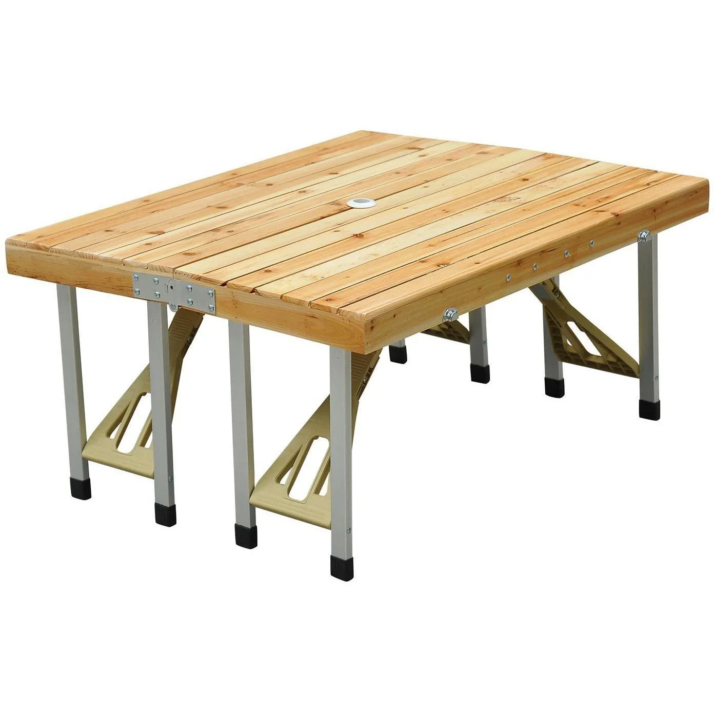 Holz Campingtisch Klapptisch Picknick Bank Esstisch - 1