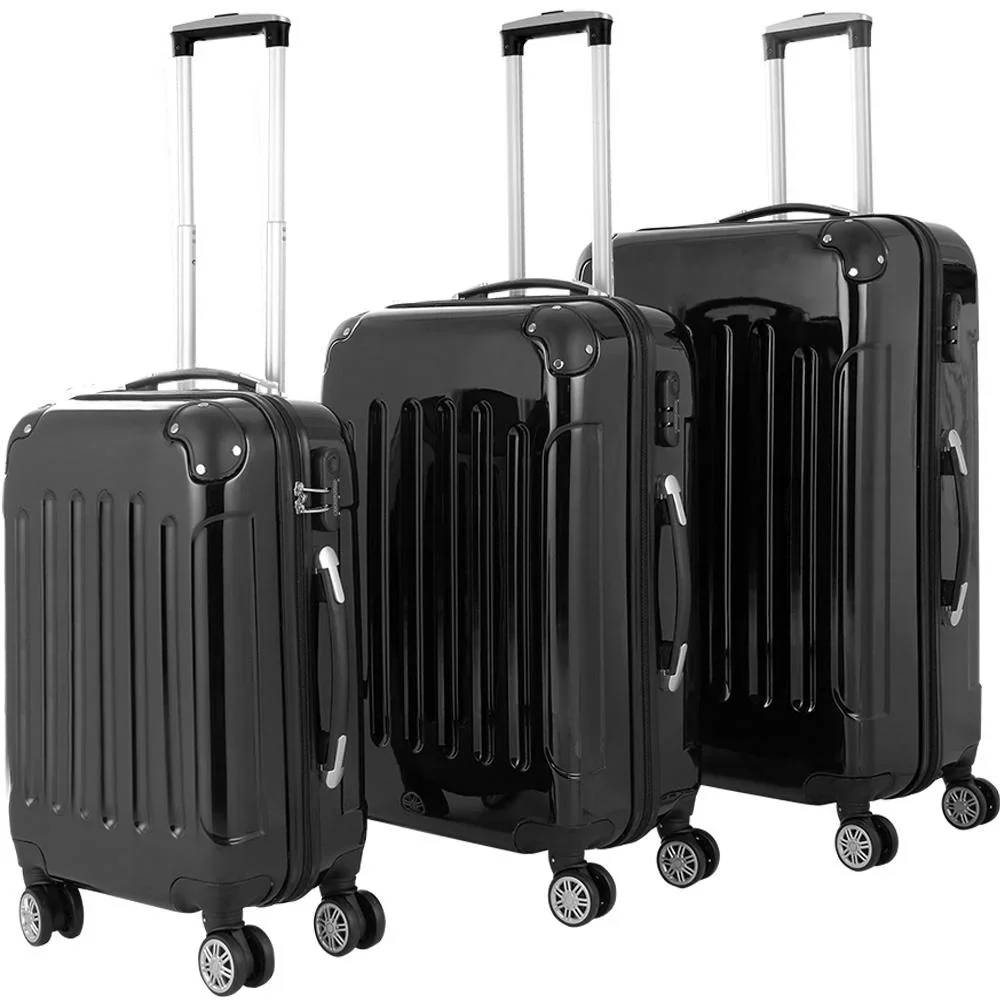 Hartschalenkoffer 3 Stück luxuriöser schwarzer M/L/XL aus Polycarbonat - 4