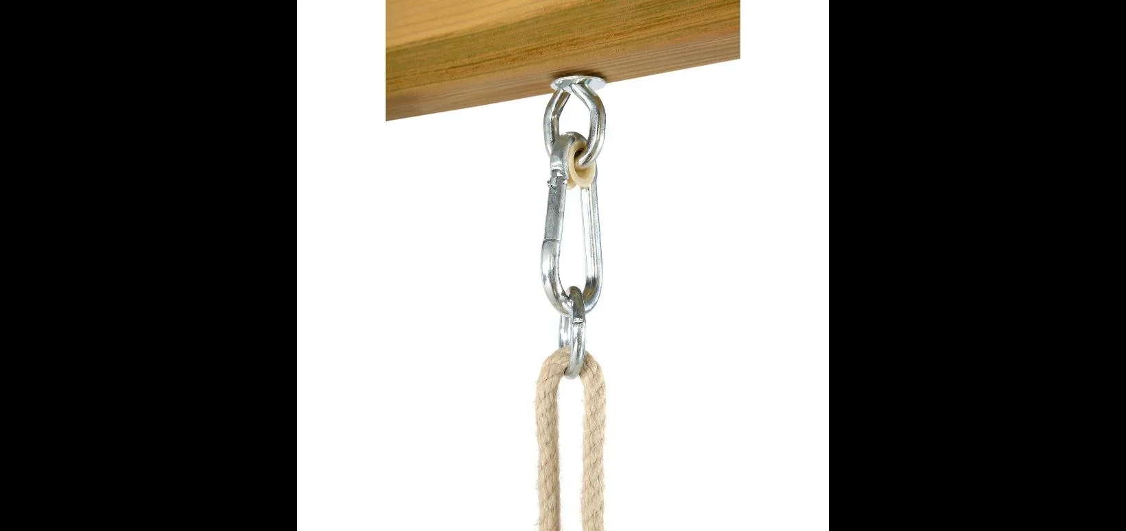 Holz Aussichtsturm mit Doppelschaukel, Outdoor-Spielturm, Kletterwand, Rutsche, Sandkasten, Kreidetafel, natur - 1