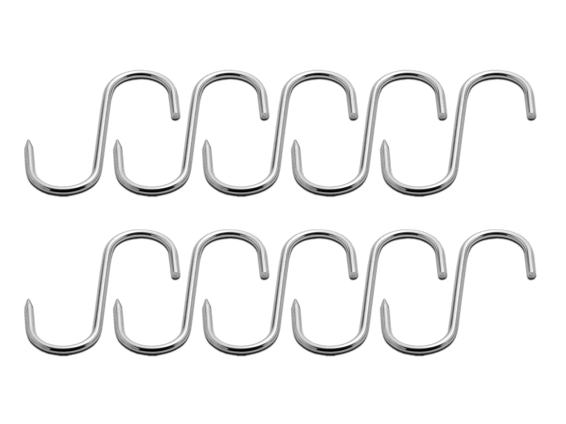 Fleischhaken, Edelstahl, 10 cm, 10 Stück - 1