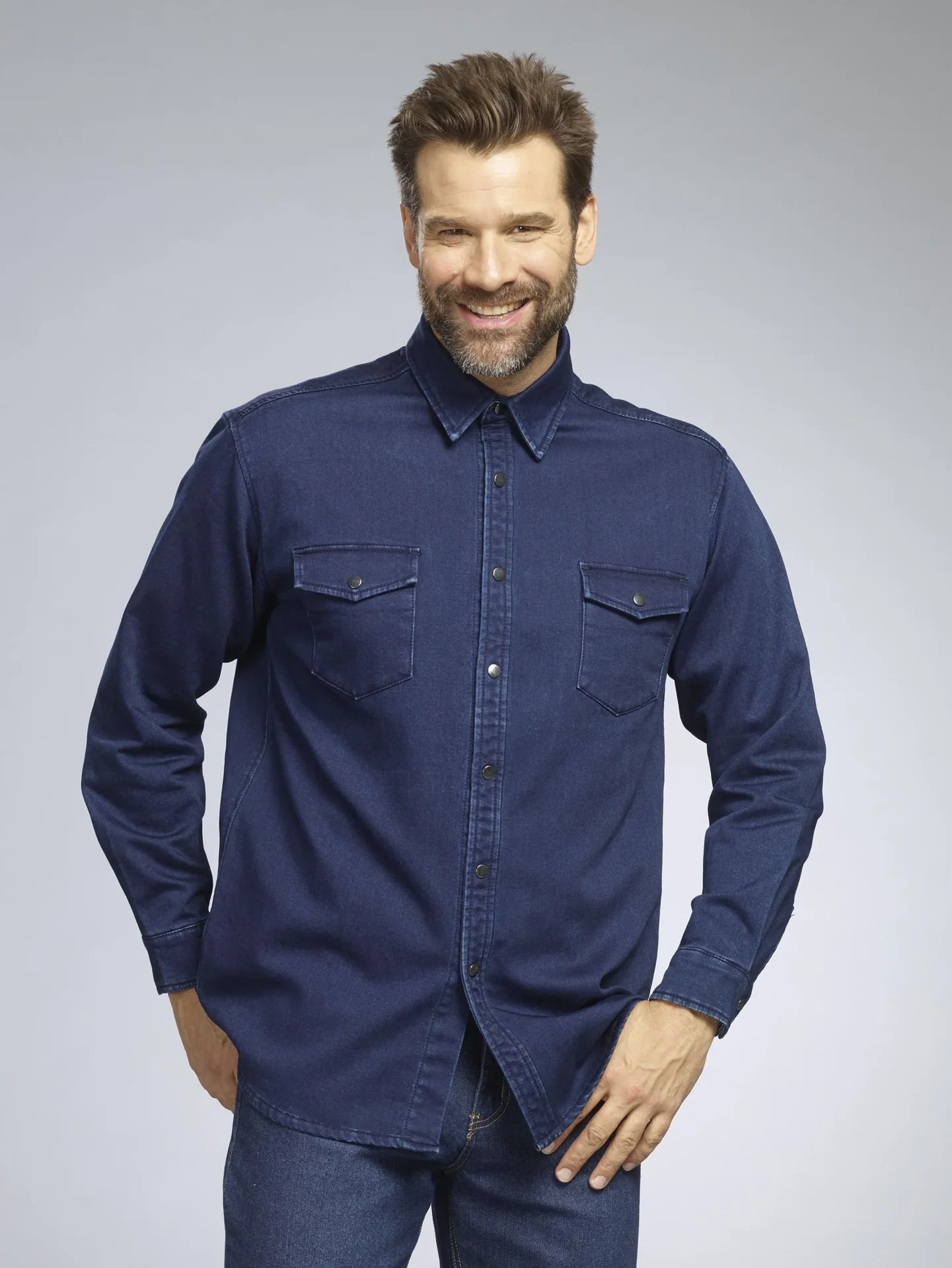 Jeanshemd, Farbe jeansblau, Gr.M - 0