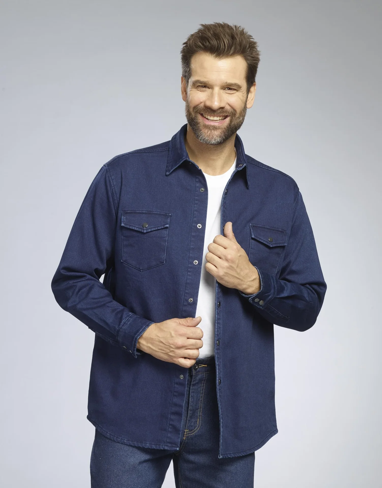 Jeanshemd, Farbe jeansblau, Gr.M - 4