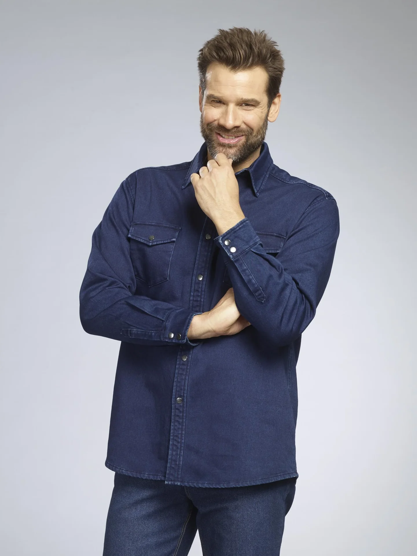 Jeanshemd, Farbe jeansblau, Gr.M - 5