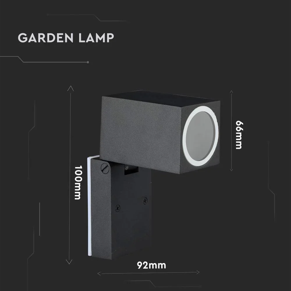VT-7611 Wandleuchte außen - einstellbar - GU10 - Aluminium - IP44 - 1