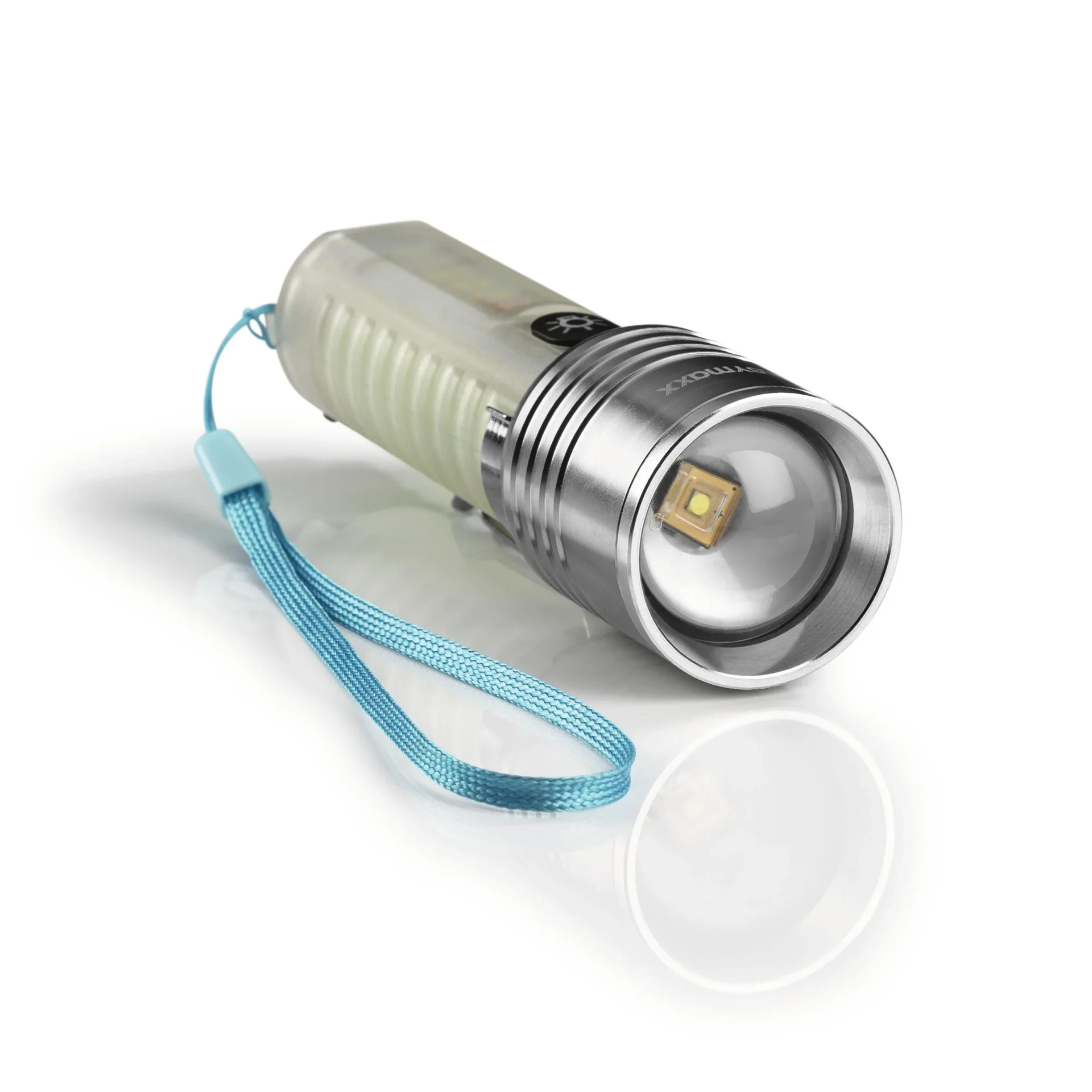 Power Taschenlampe mit fluoreszierendem Griff, aufladbar - 2