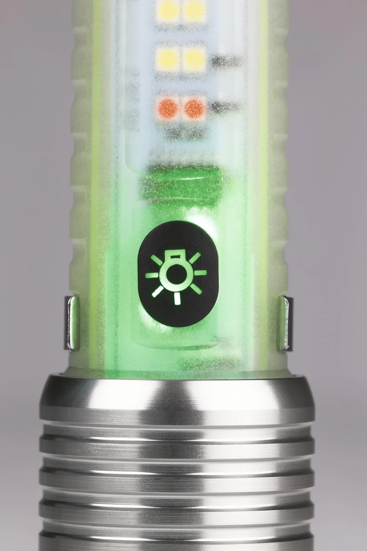 Power Taschenlampe mit fluoreszierendem Griff, aufladbar - 6