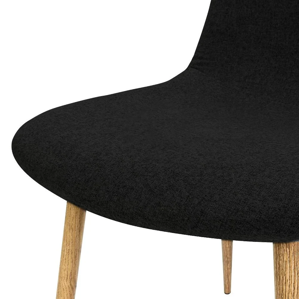 Design-Stuhl mit Stoffbezug schwarz 4 Stück - 0