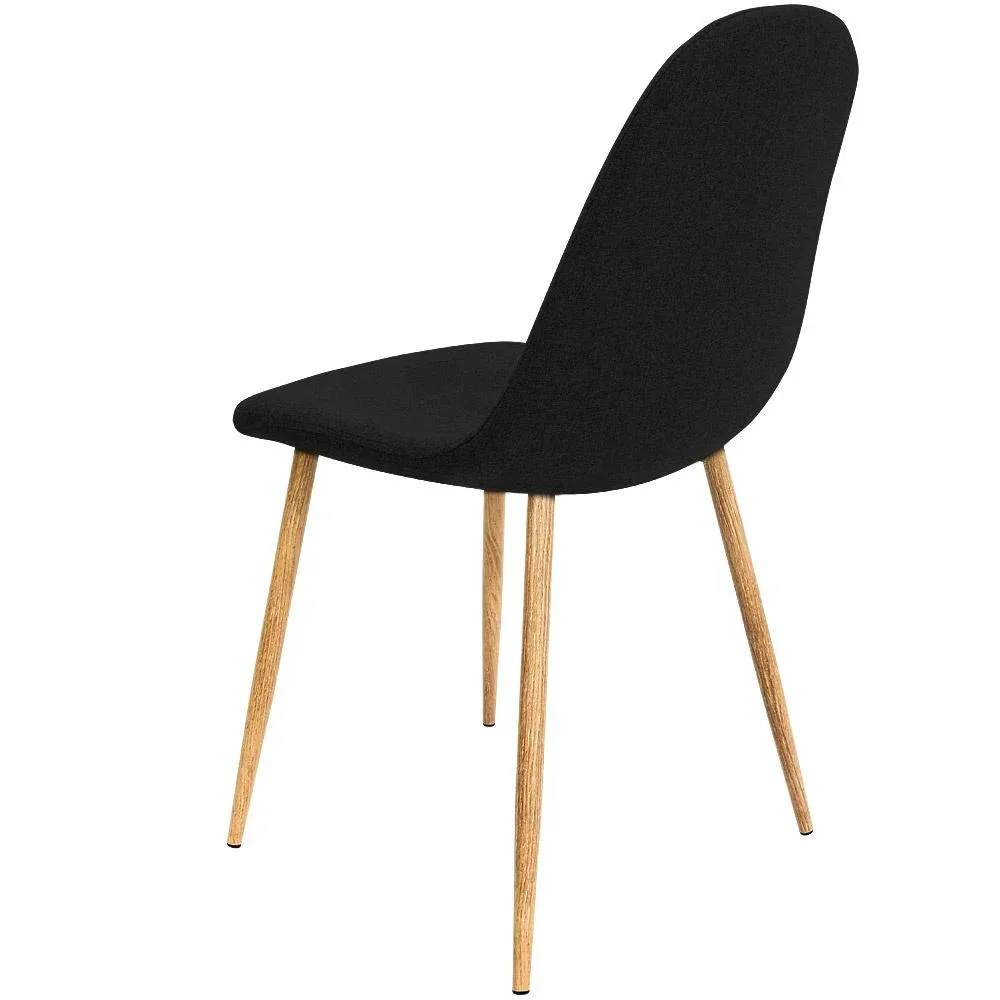 Design-Stuhl mit Stoffbezug schwarz 4 Stück - 4