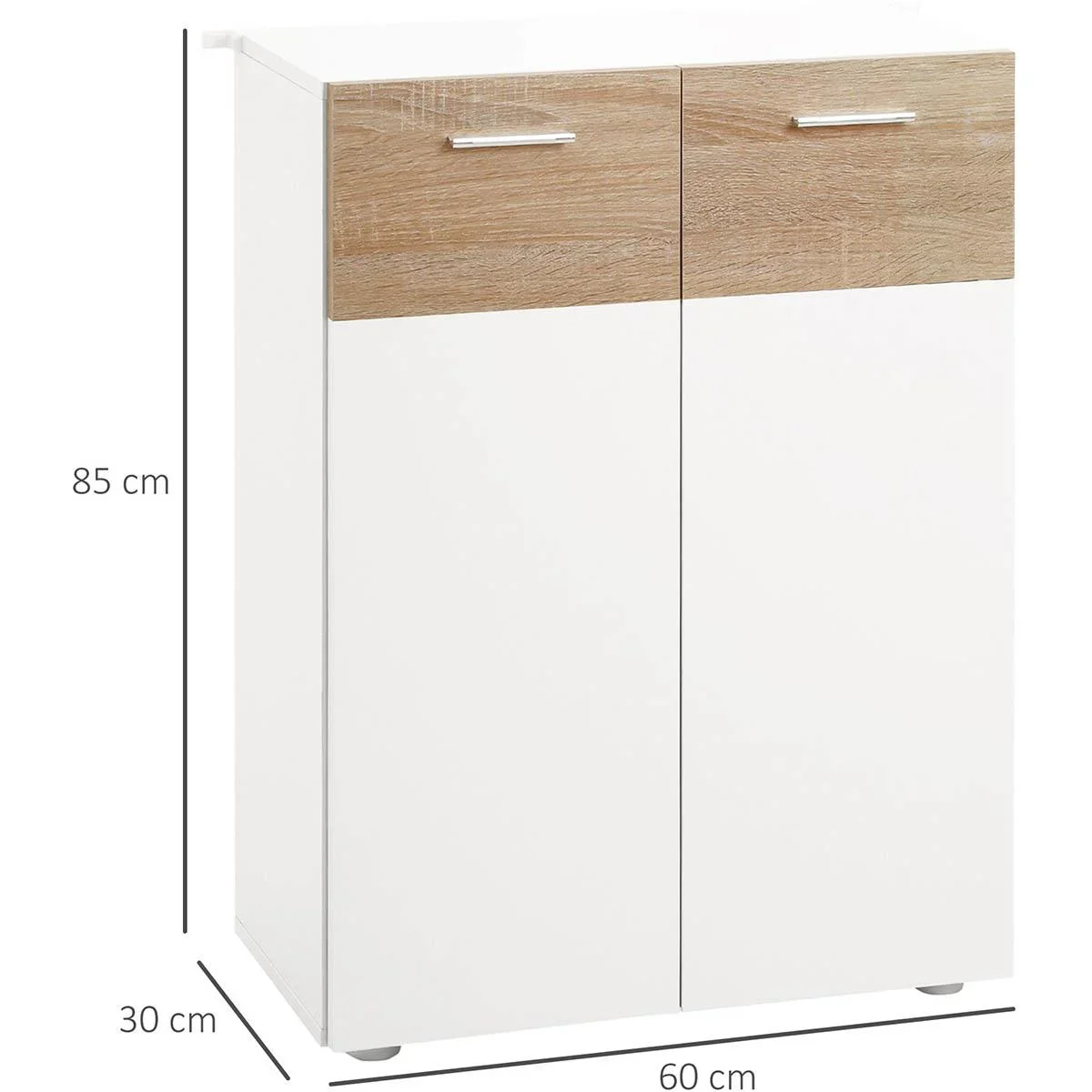 Badezimmerschrank Spiegelschrank Schminkspiegel wasserdicht weißer Lack MDF Platte Holz einfaches Design - 3