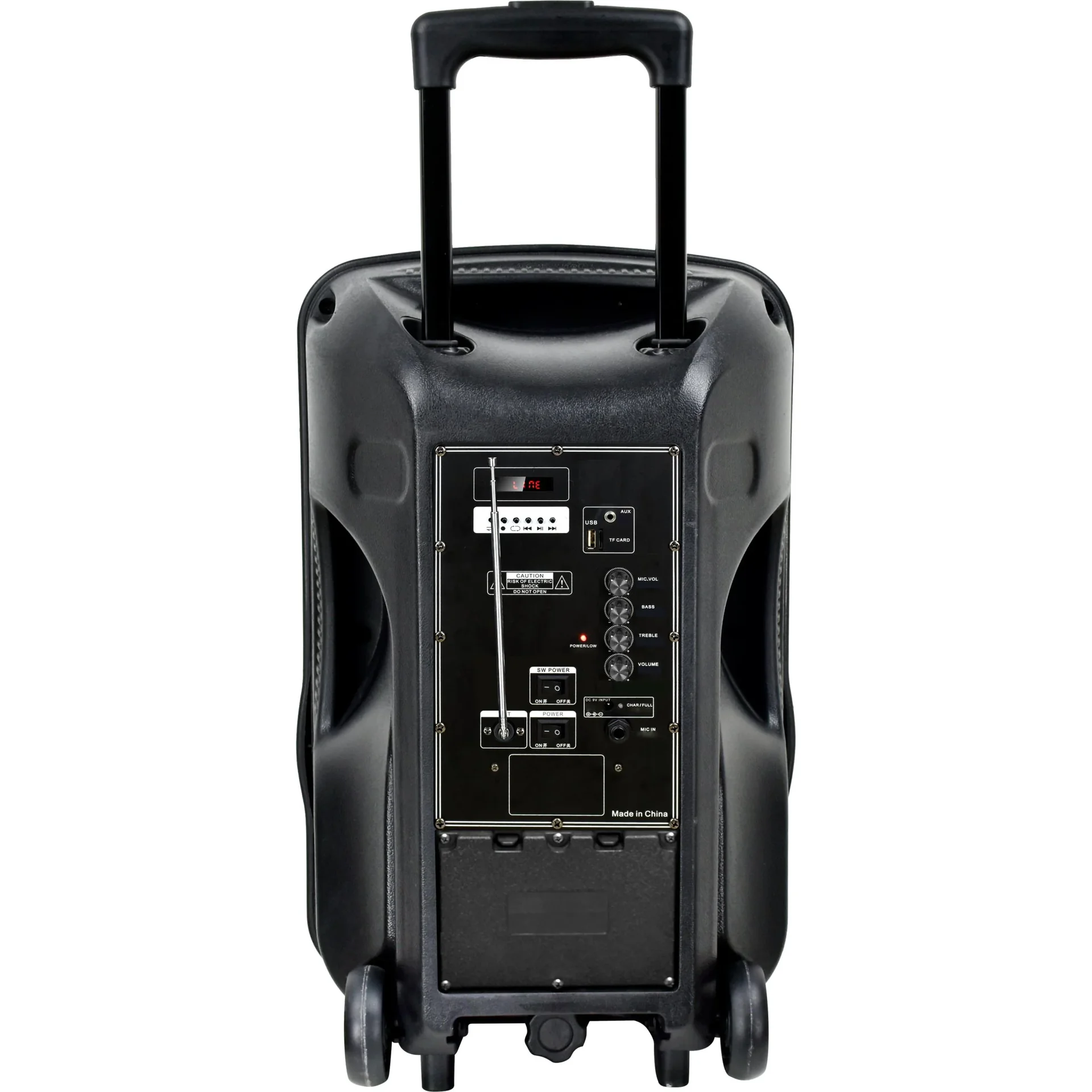 VT-6312 Mobiler, batteriebetriebener Lautsprecher mit Bluetooth, kabelgebundenem Mikrofon und LED-Lichteffekt - RGB - 35 - 4