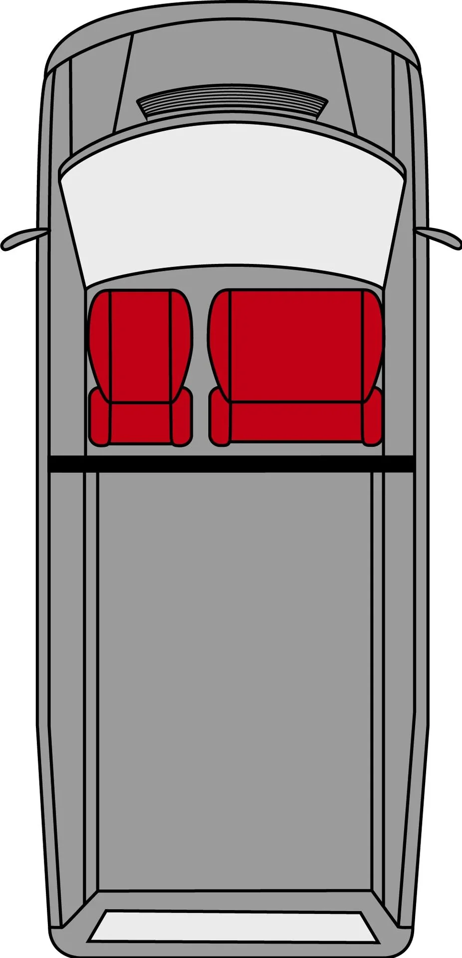 Passform Sitzbezüge Ford Transit für Einzelsitz und Doppelbank vorne aus Stoff ab BJ 08/2000 bis 04/2014 - 0
