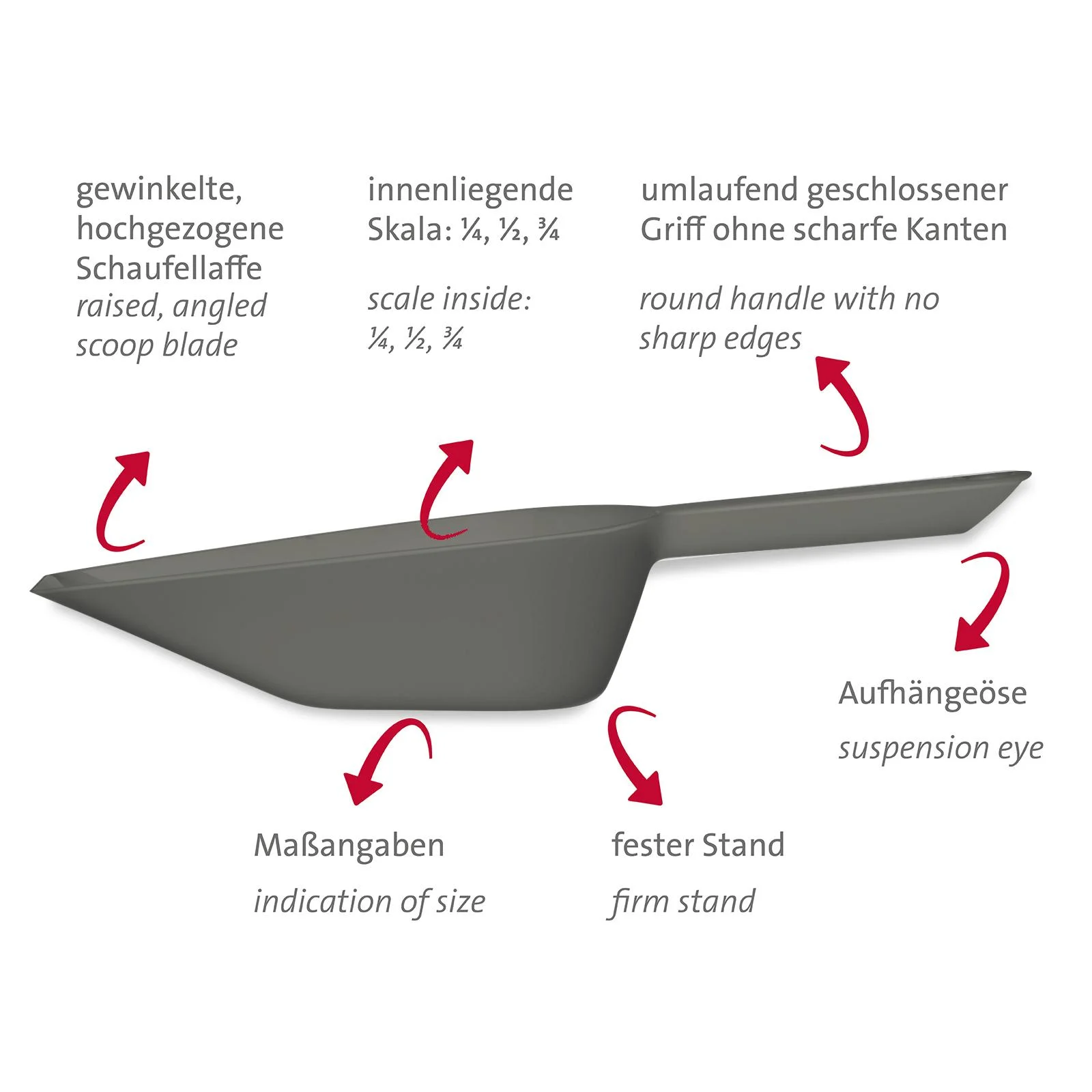 Kunststoffschaufel "Halvar" 55 ml, 3 Stück - 6
