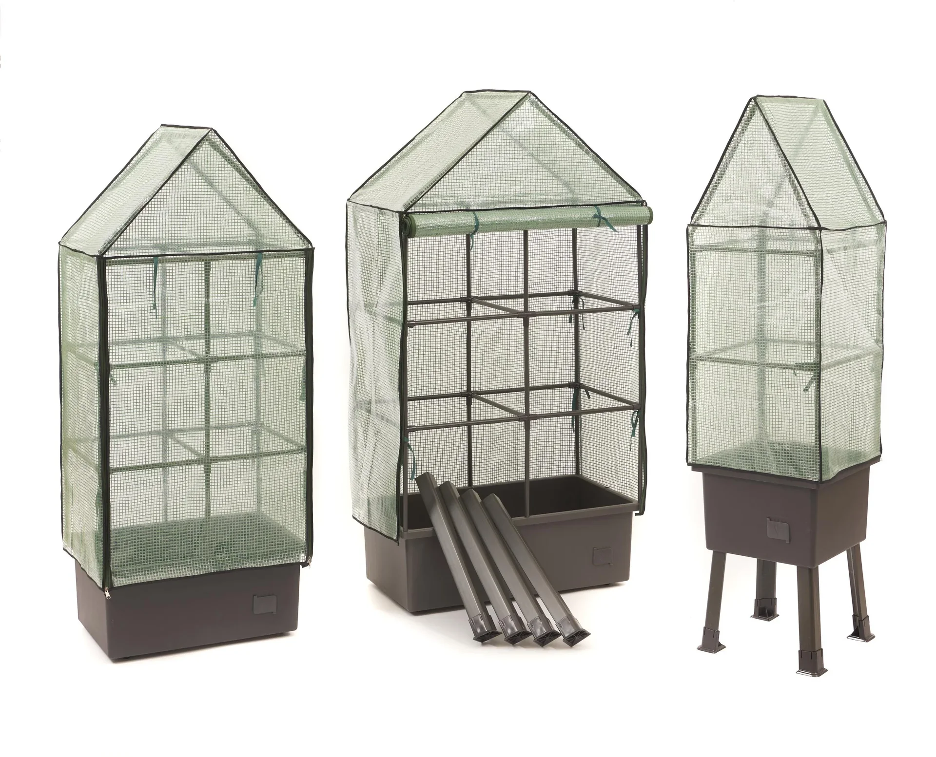 5 in1 Pflanzsystem / Hochbeet „Spitzbergen“, Größe L, 40 x 40 x 128 cm, Füße 33 cm - 1