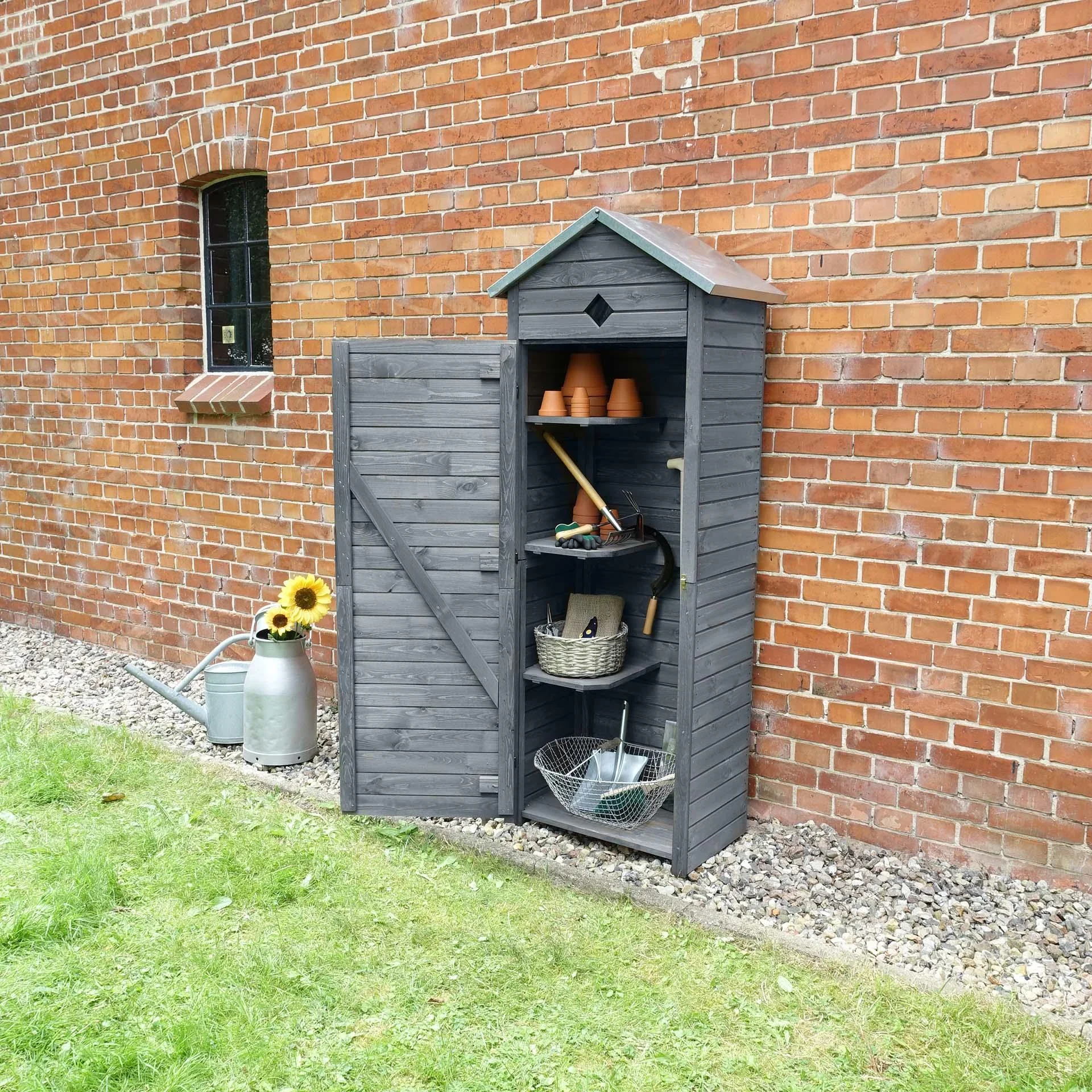 Gartenschrank Babylon, grau - 1