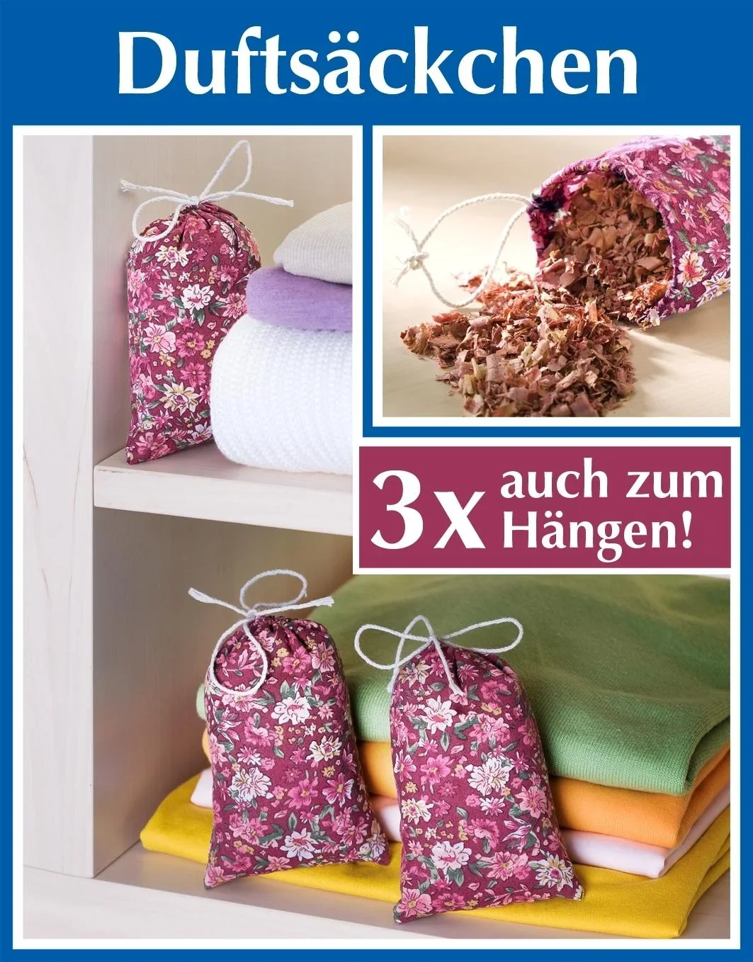 Mottenstop-Säckchen, 3er Set - 0