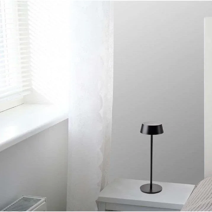 VT-7562 Tischleuchte - 3000K - Dimmbar über Touch - Wiederaufladbar - Schwarz - 0