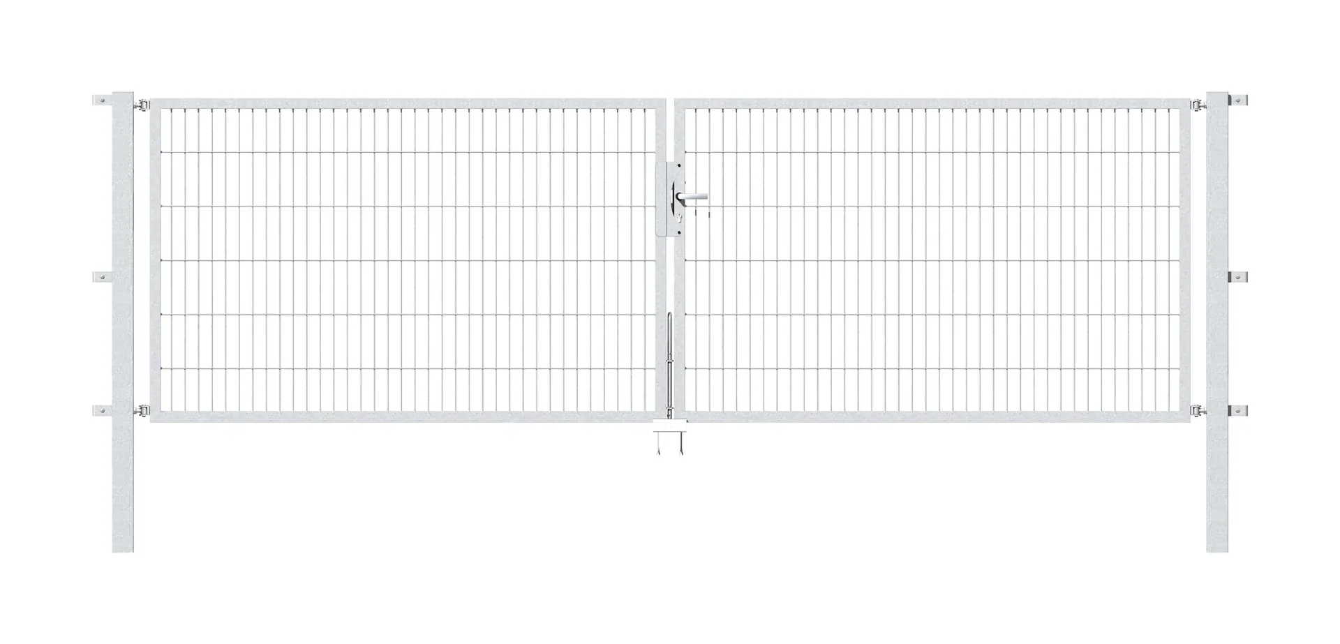 Doppeltor Flexo mit Zubehör, feuerverzinkt, Breite 400 cm, Höhe 120 cm, PF: 80x80 cm - 0
