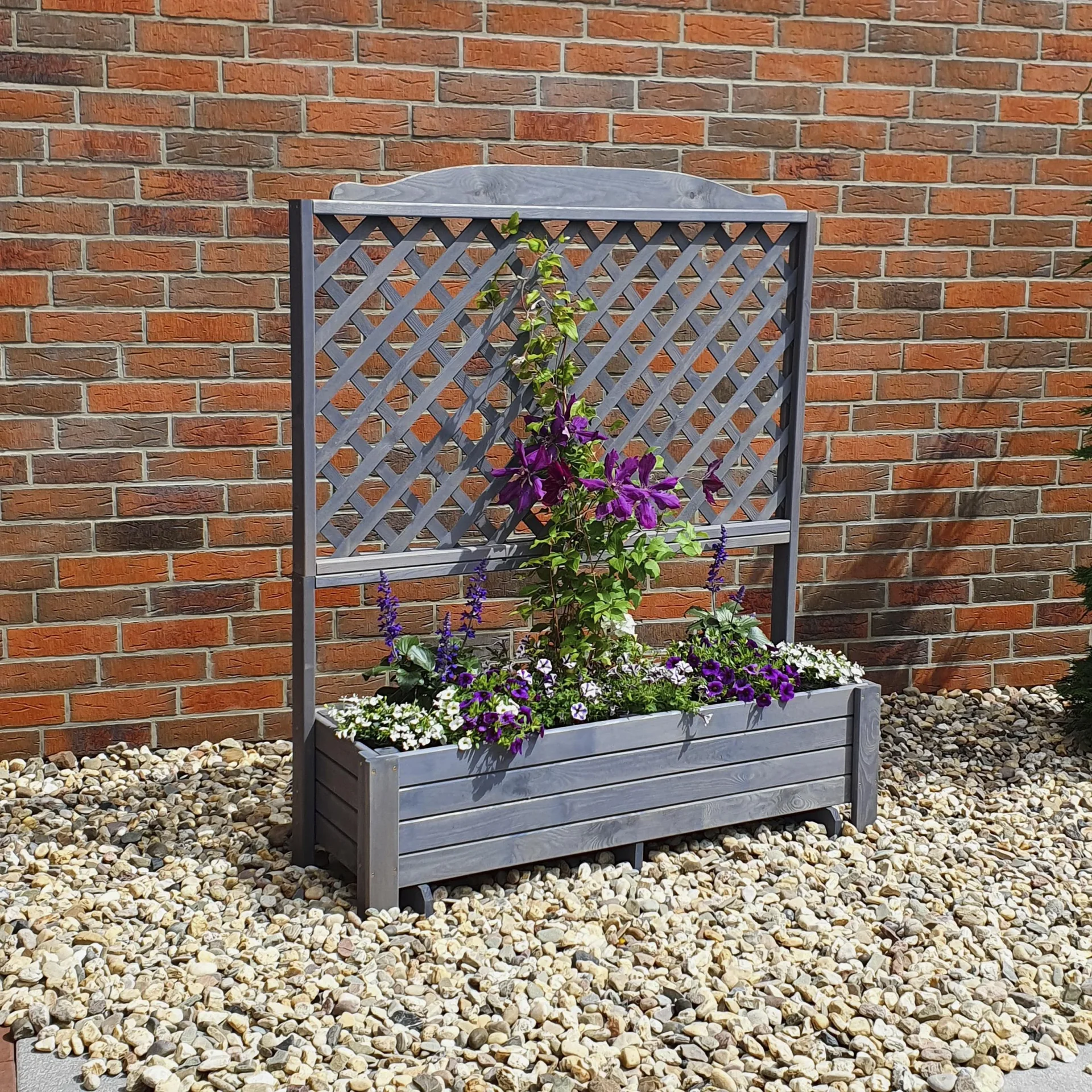 Rankkasten Romantica 120 x 140 cm, grau - 3