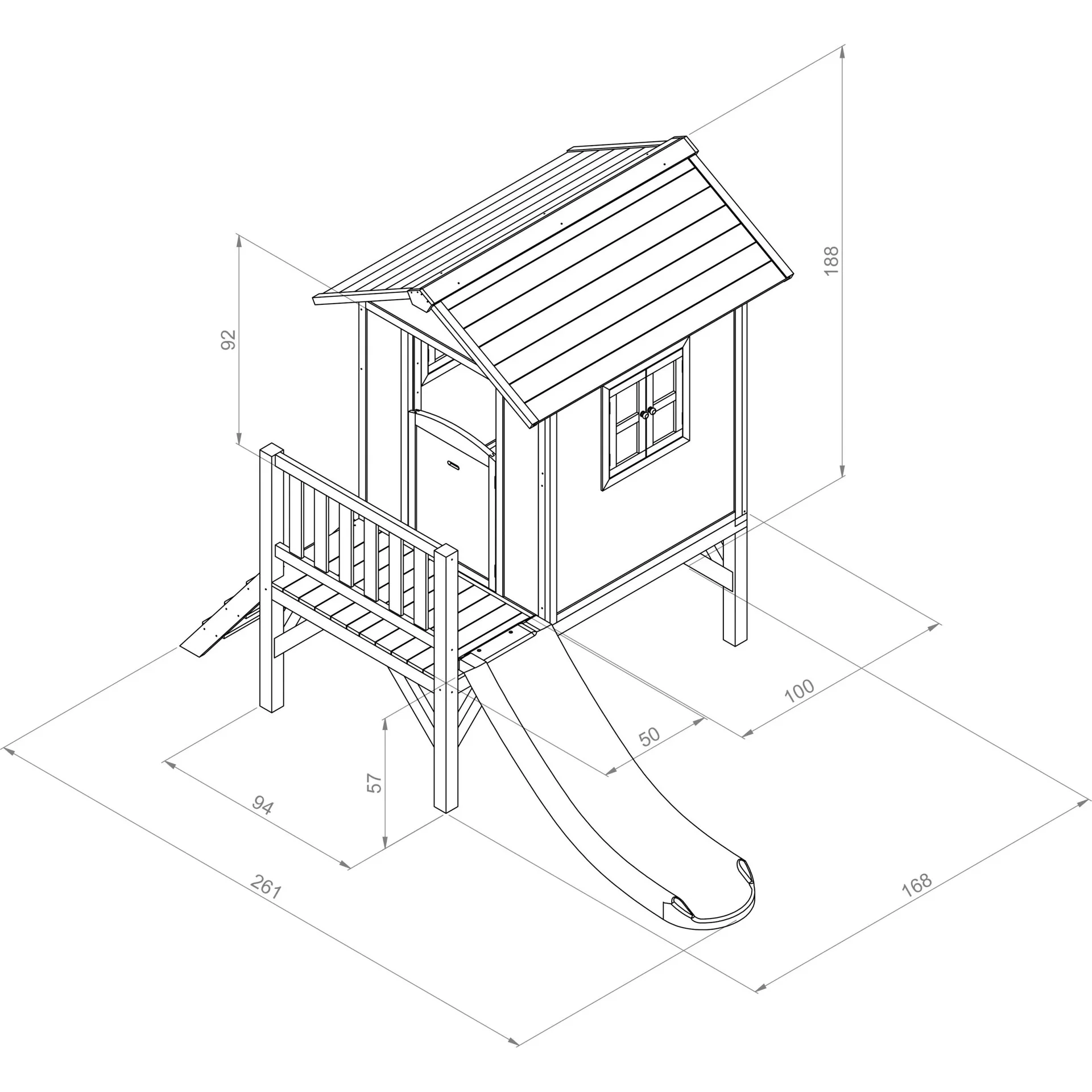 Lodge Spielhaus XL (Karibisches Blau) - 0