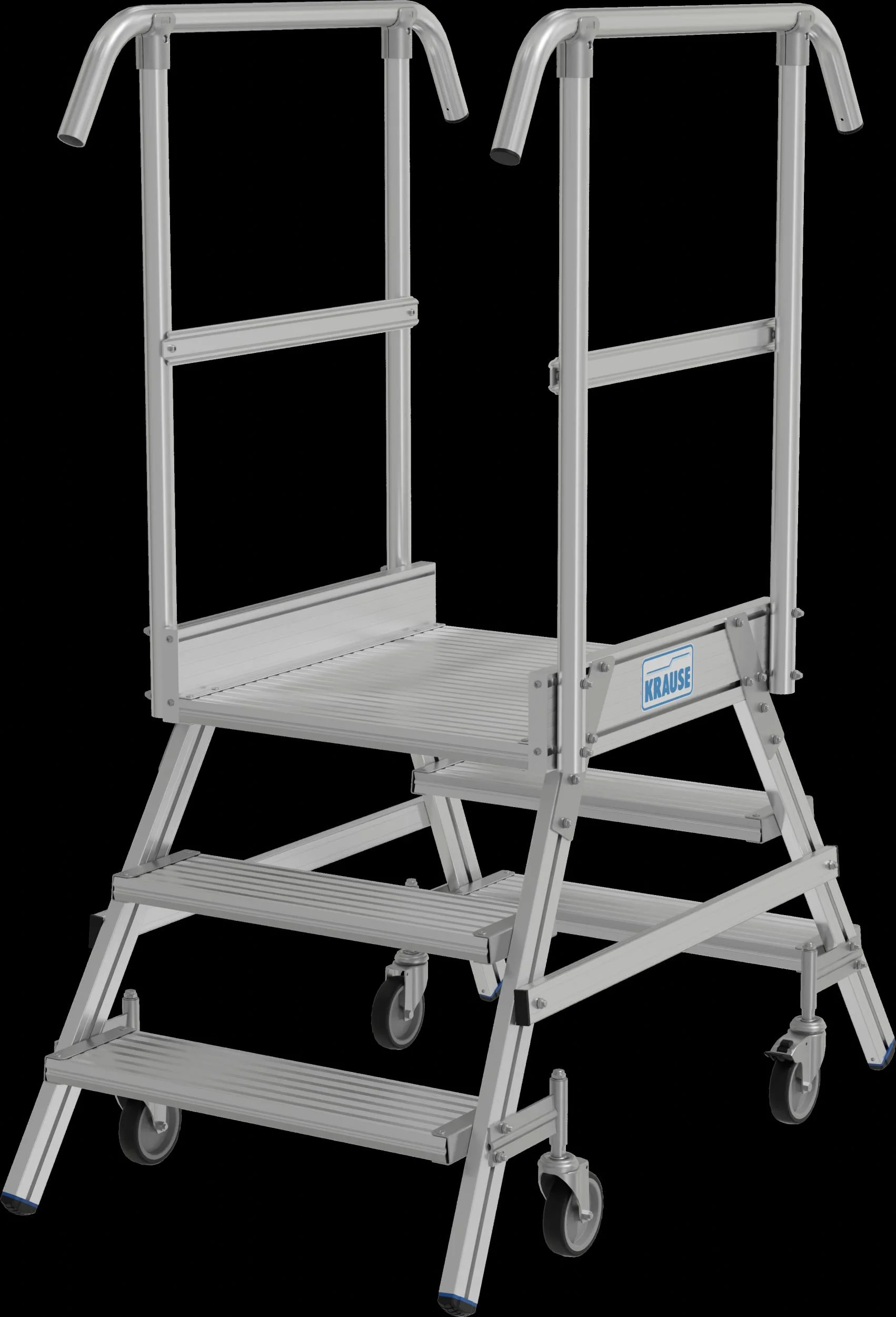 Podestleiter 2 x 3 Alustufen beidseitig Besteigbar - 0
