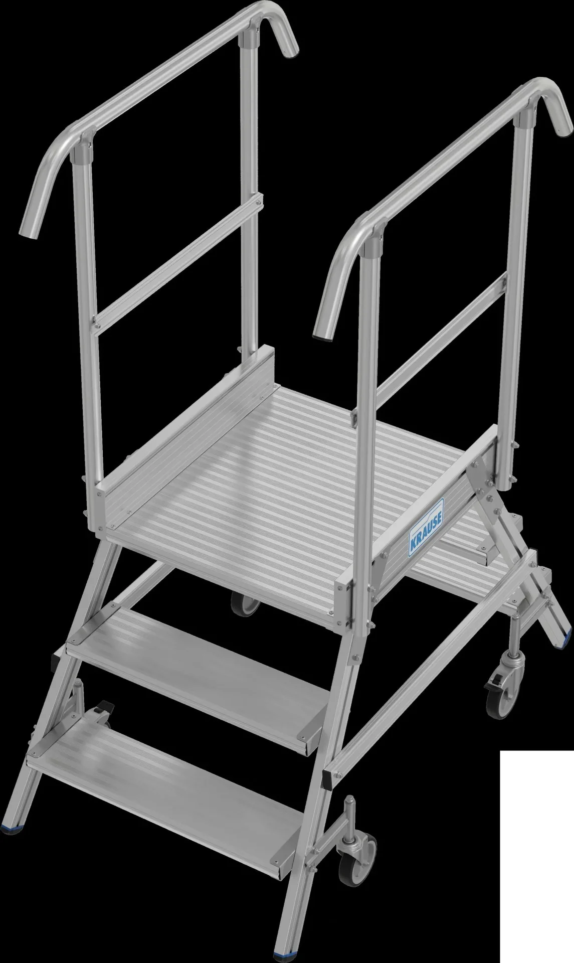 Podestleiter 2 x 3 Alustufen beidseitig Besteigbar - 1