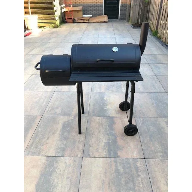 BBQ Grill - Smoker schwarz mit Thermostat - 0