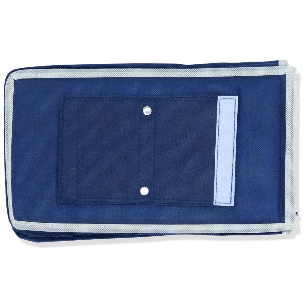 2x Garderobenbügel mit 6 Fächern in Blau/Weiß - 1