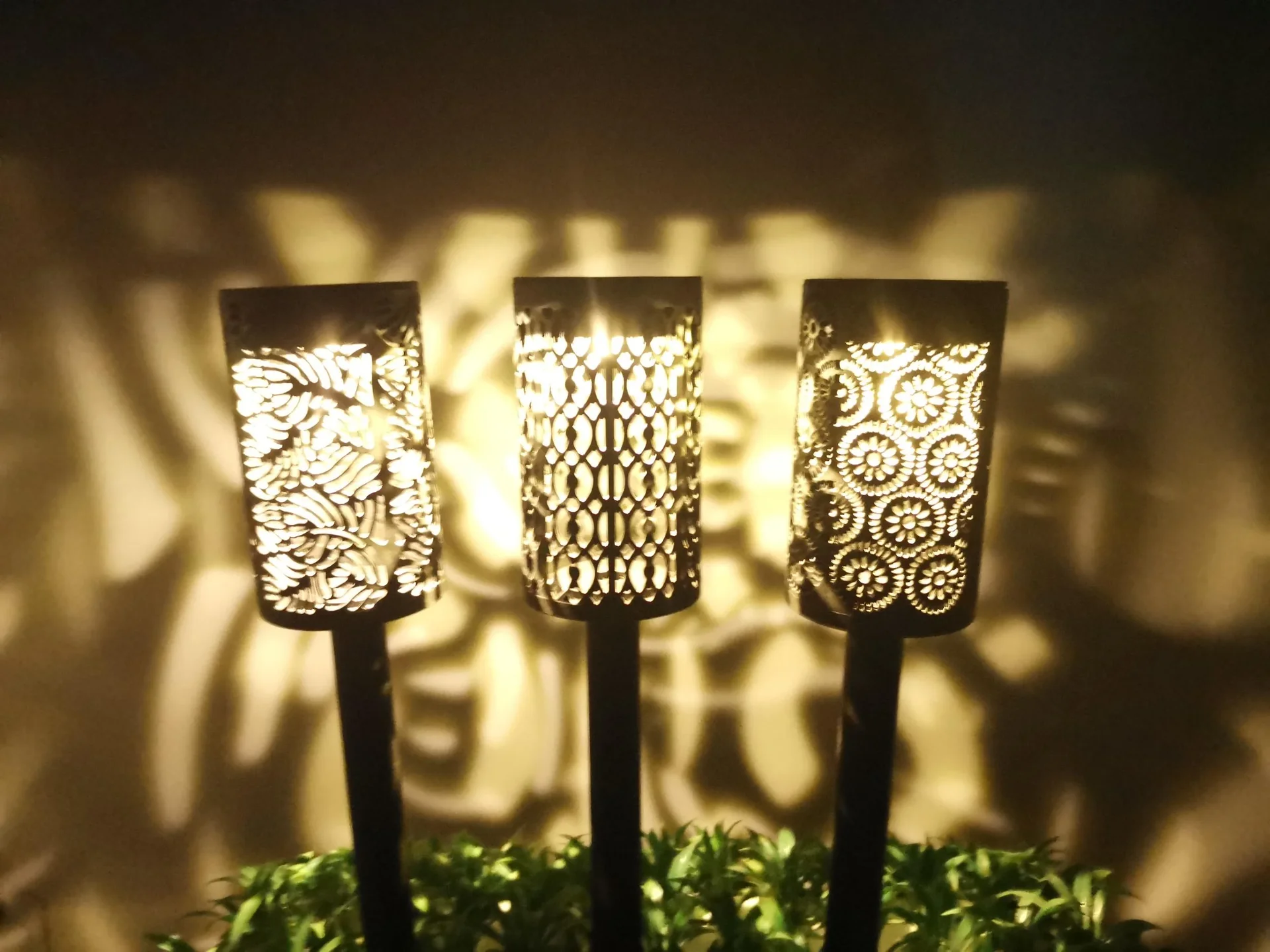 Solar Ornament Gartenleuchten – 3er Set - 1