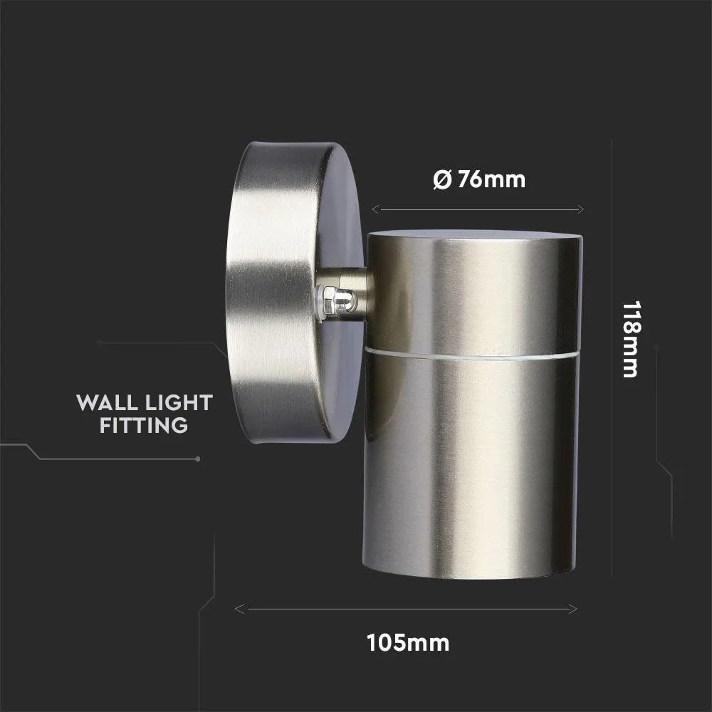VT-7641 Wandleuchte für den Außenbereich - GU10 - Edelstahl - IP44 - 0