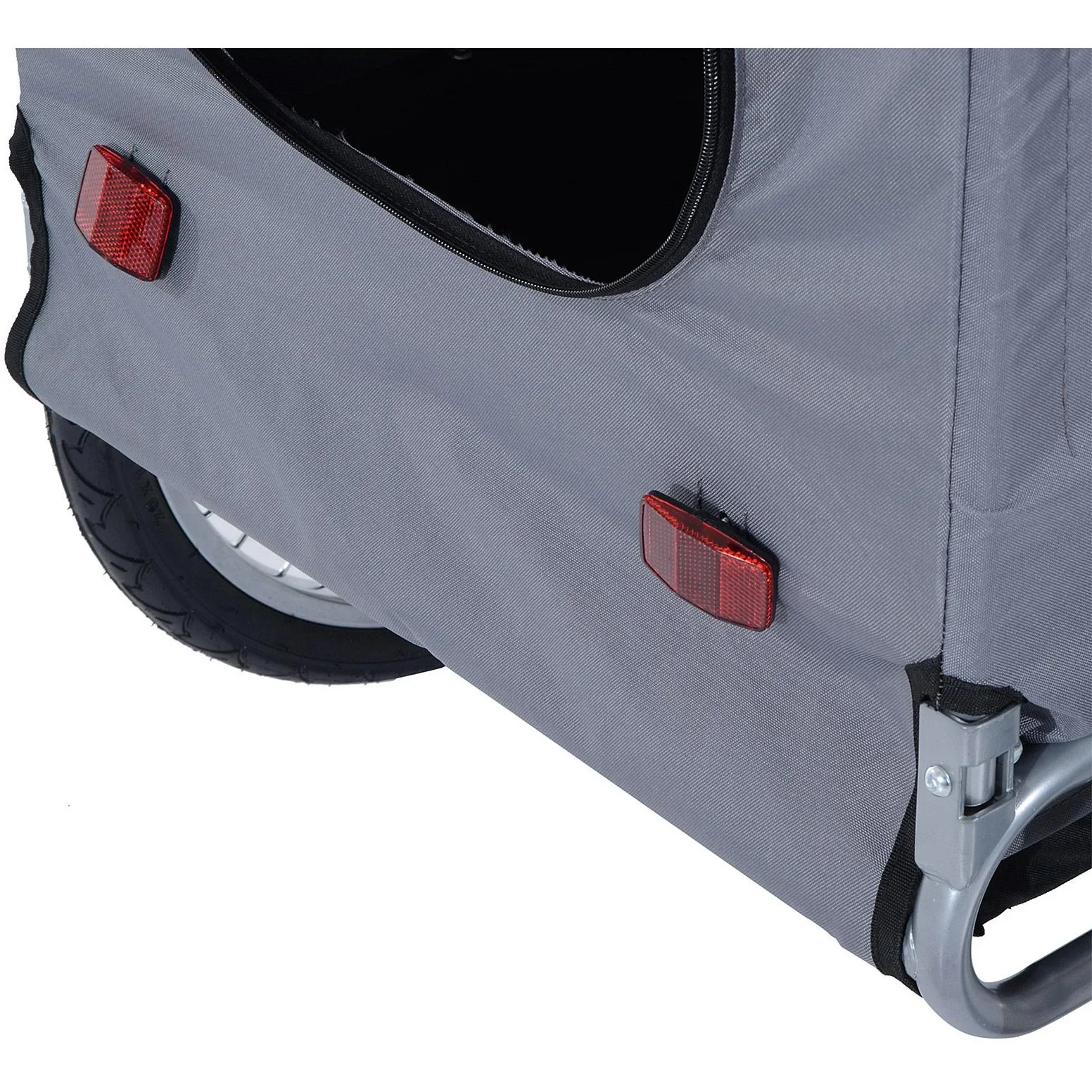 Hundeanhänger Fahrradanhänger Grau - 2