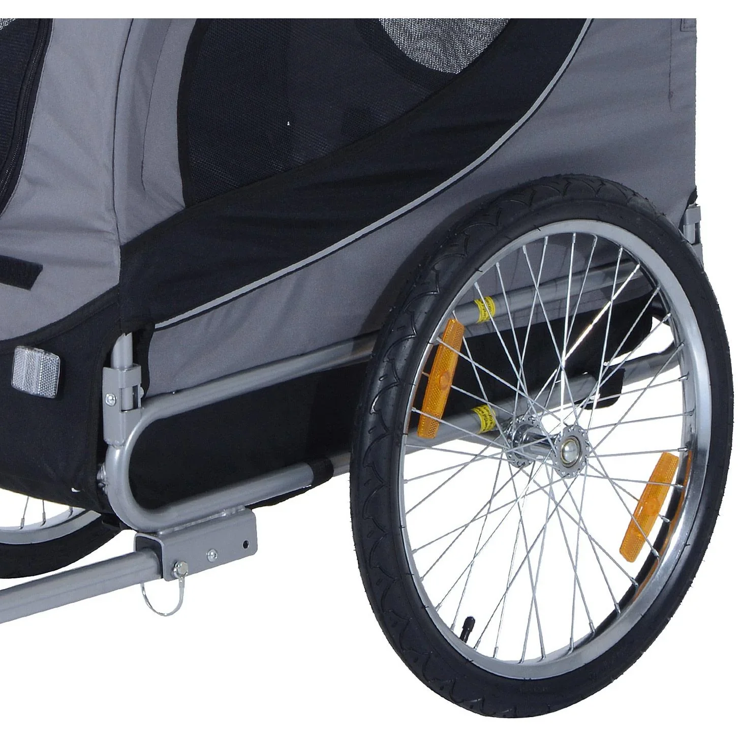 Hundeanhänger Fahrradanhänger Grau - 3