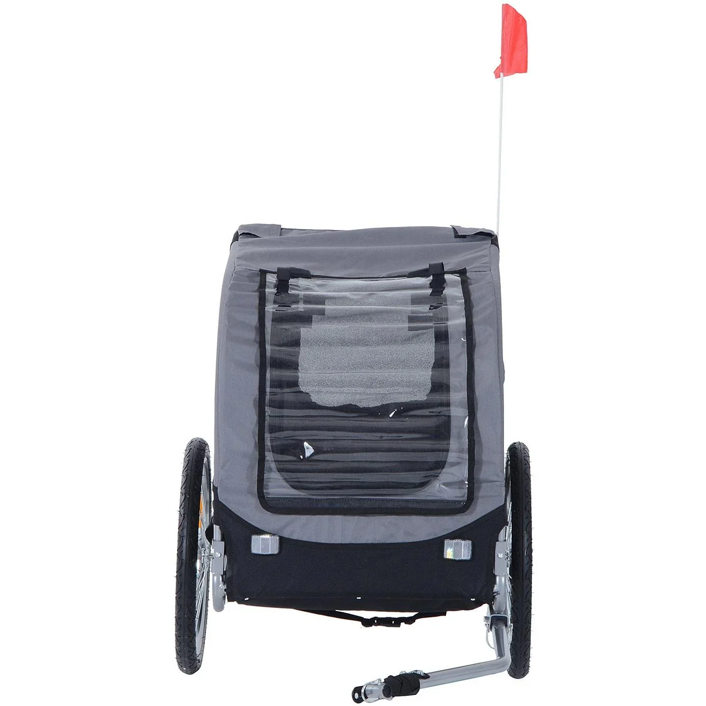 Hundeanhänger Fahrradanhänger Grau - 4