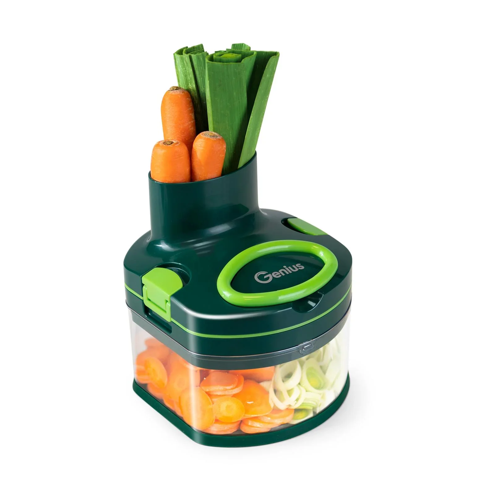 Manueller Food Processor "Pegasus", Gemüsezerkleinerer, Set, Grün, 10-teilig - 4