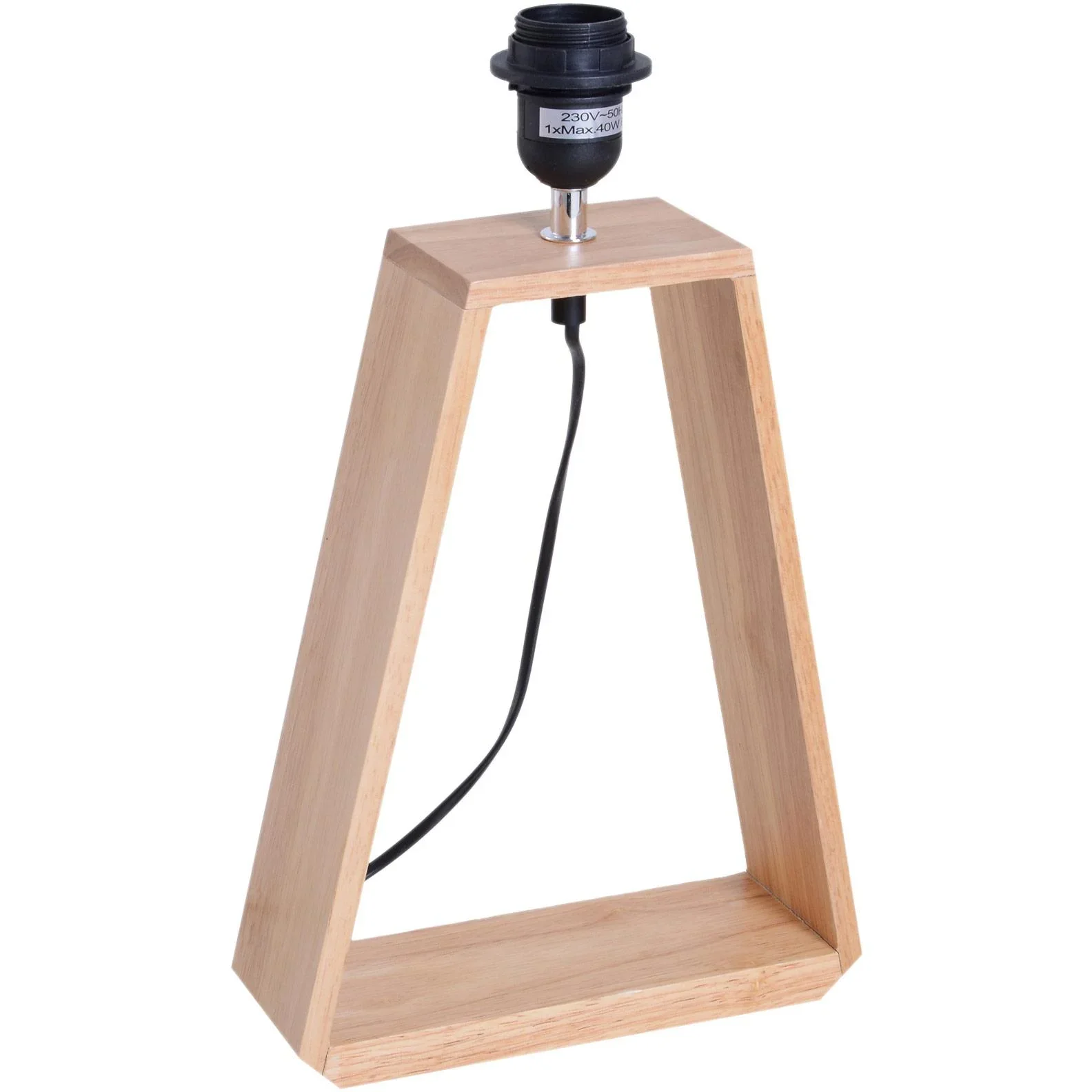 Tischlampe Nachttischlampe Leselampe Stoffschirm Minimalistisch Eichenholz E27 40 W Skandinavisch - 0