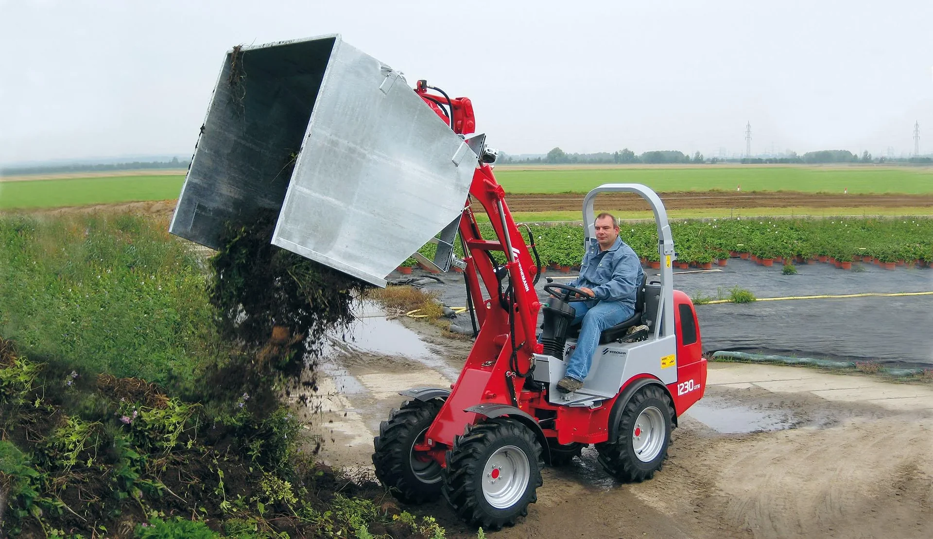 Großraumkuli für Hoflader, B 130 x T 130 x H 150 cm - 1
