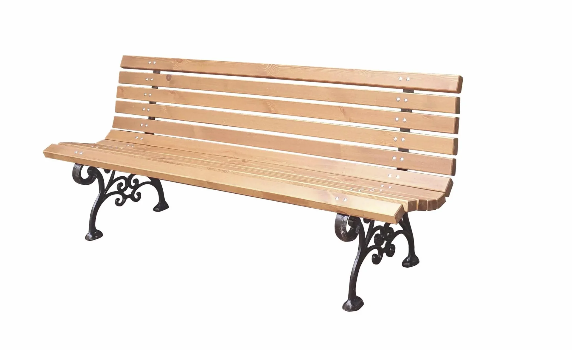 Parkbank Graz, braun lackiert - 1