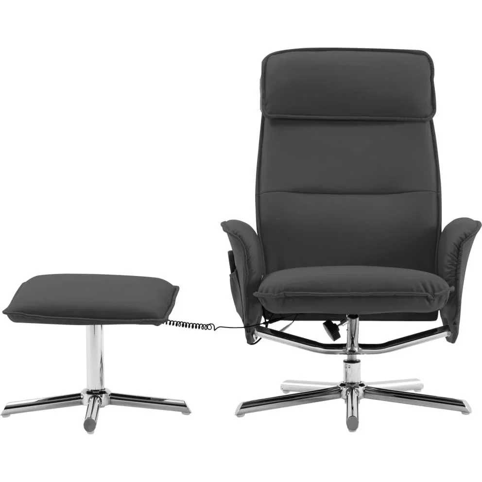 Massagesitz verstellbar mit Fußhocker anthrazit - 3