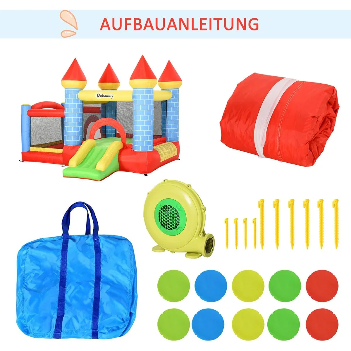 Aufblasbare Hüpfburg mit Rutsche P - 1
