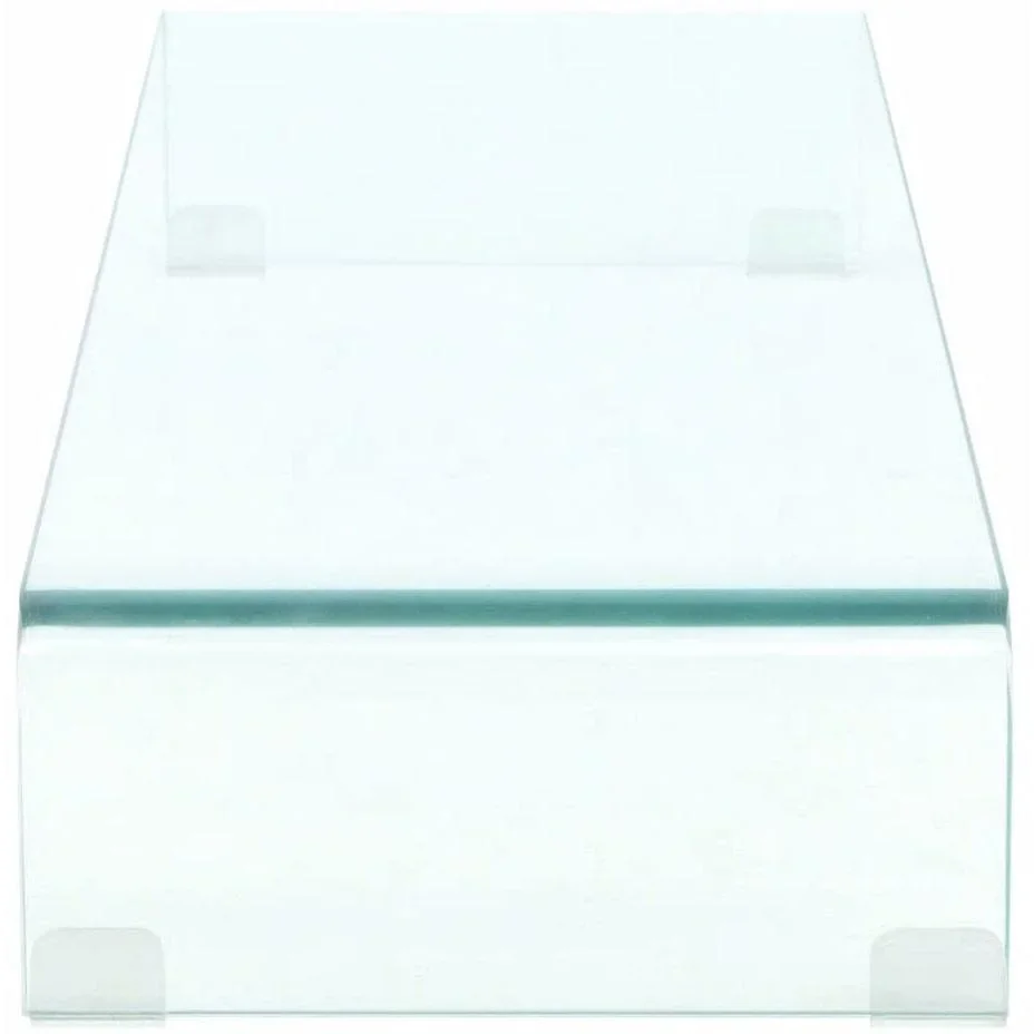 TV-Schrank/Monitorerhöhung transparent 90x30x13 cm Glas - 2