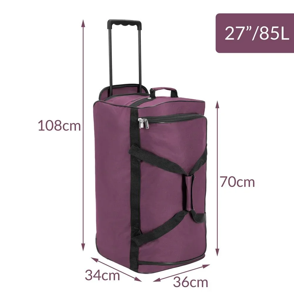 Reisetasche mit Trolley-Funktion - 85L - Lila - Trolley-Tasche - 2