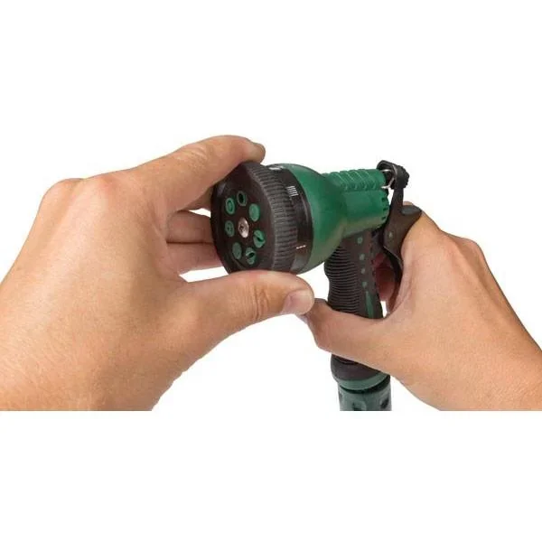 Spiralförmiger Gartenschlauch mit Düse - 15 M - 0