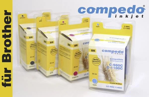 Druckerpatrone für Brother LC980/LC1100 Multipack- 3er Pack Cyan, Magenta, Gelb - 0