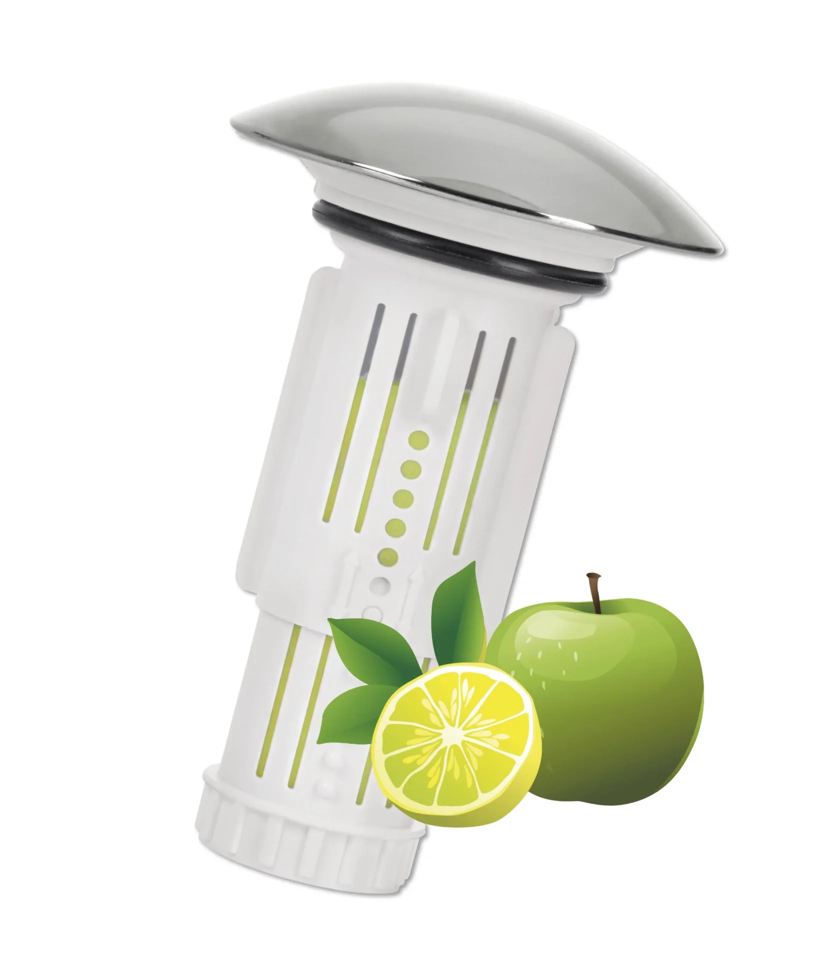 Abfluss-Fee mit Duftstein für Waschbecken, Apfel-Zitrone - 2