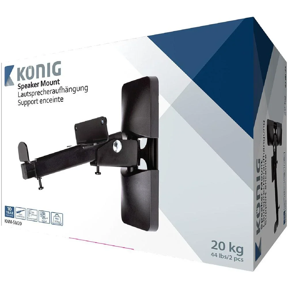 Lautsprecherhalter vollbeweglich 20 kg Schwarz - 1