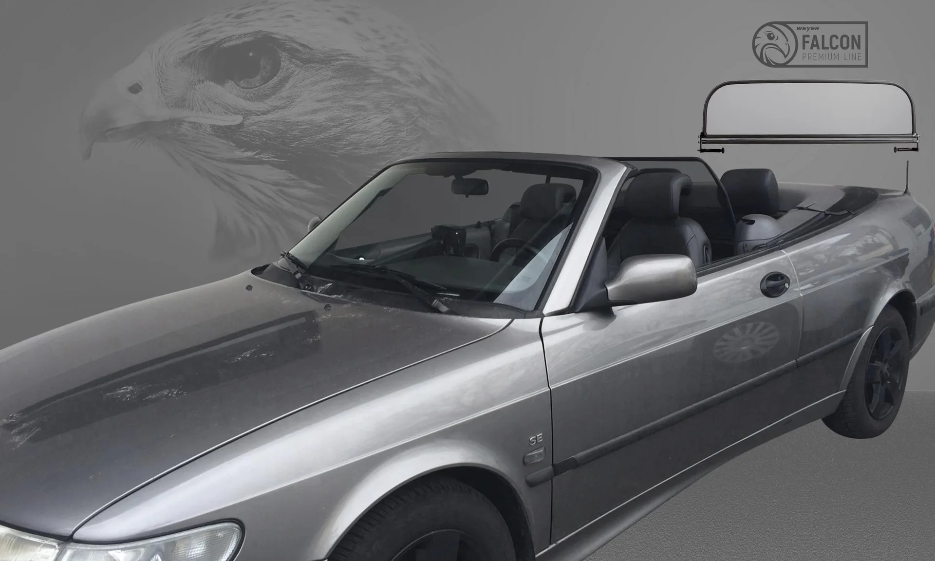 Cabrio Windschott - Premium-Line Saab 900 II + 9-3 Typ YS3D, Baujahr 1994-2003 - 4