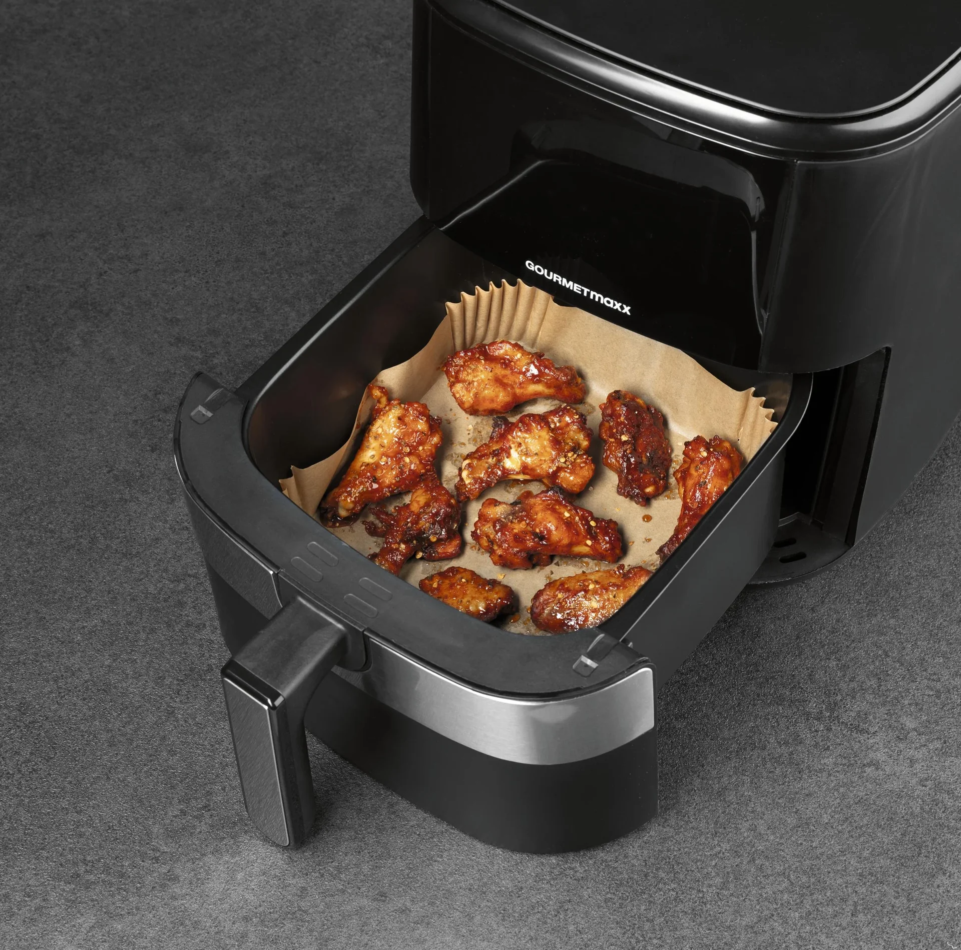 Backpapier-Schalen, 100 Stück zu 601414 Heißluft-Fritteuse Digital, 6,2 Liter, 1500 Watt - 6