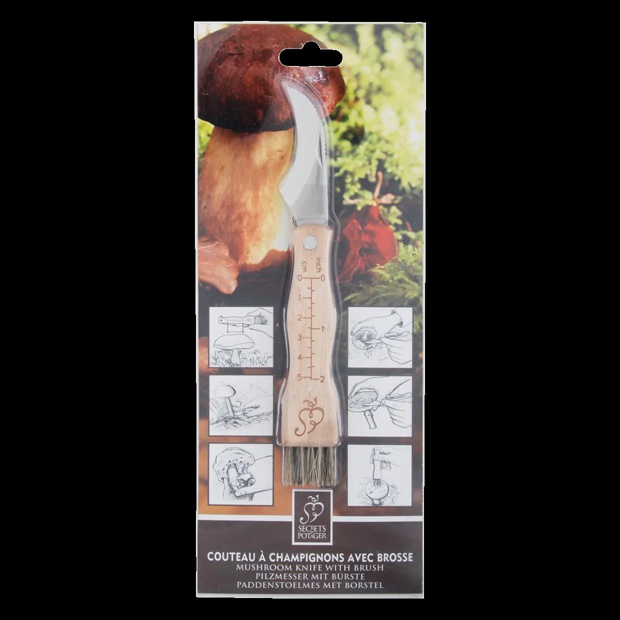 Pilzmesser mit Pinsel - 0