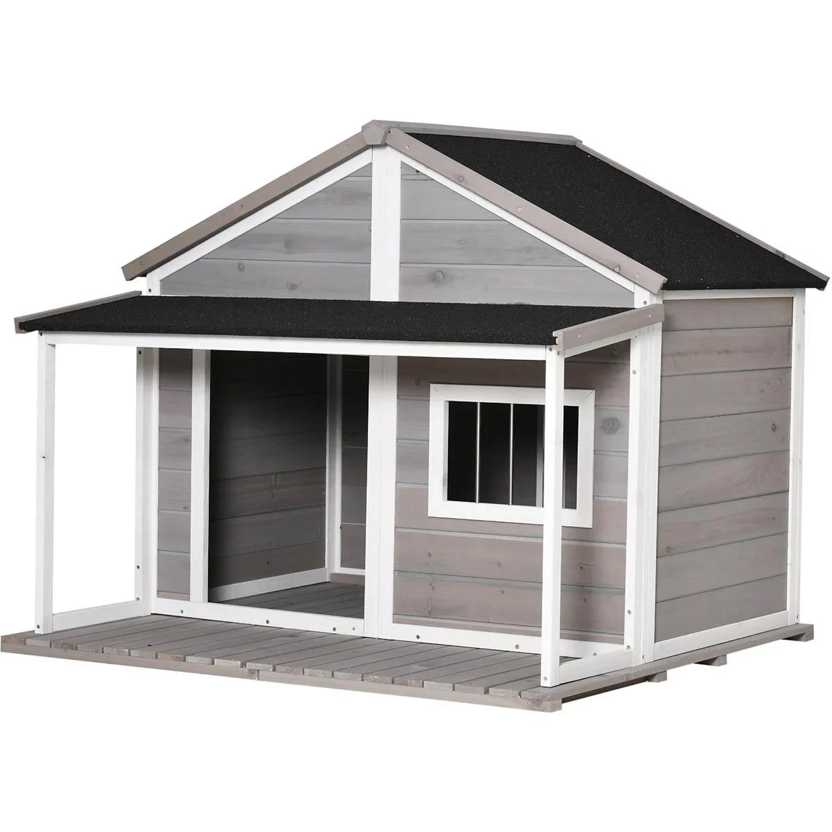 Hundehütte Country - Grau/Weiß - 127 x 112 x 109 cm - 3