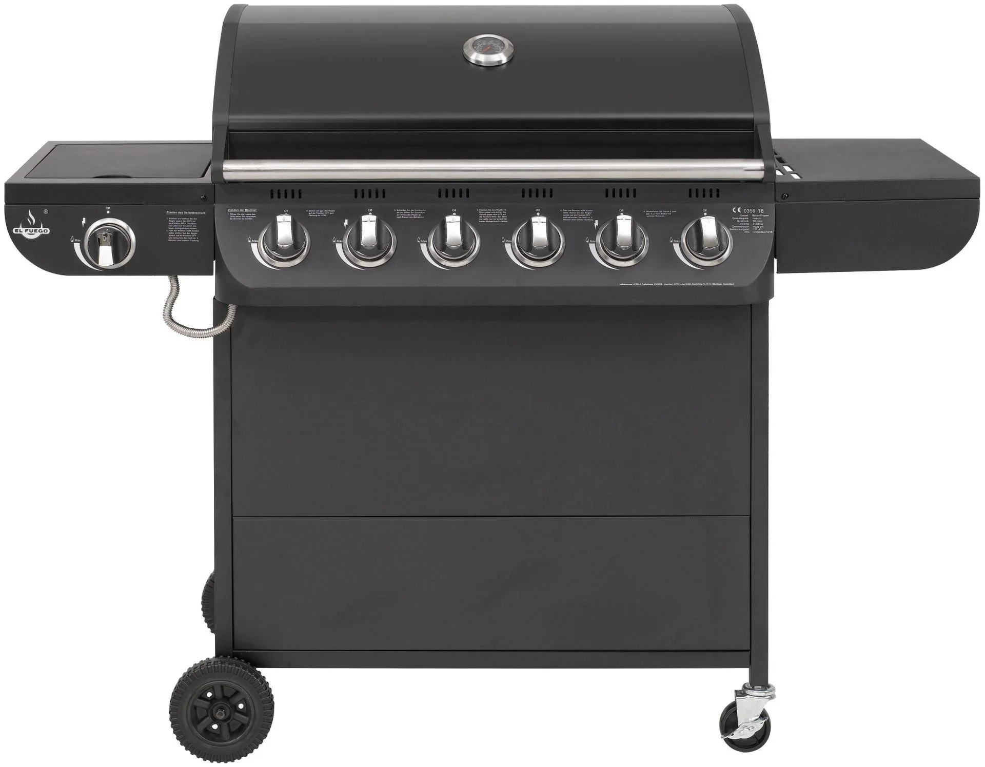 Gasgrill "Columbus" 6 Hauptbrenner + 1 Seitenbrenner - 3