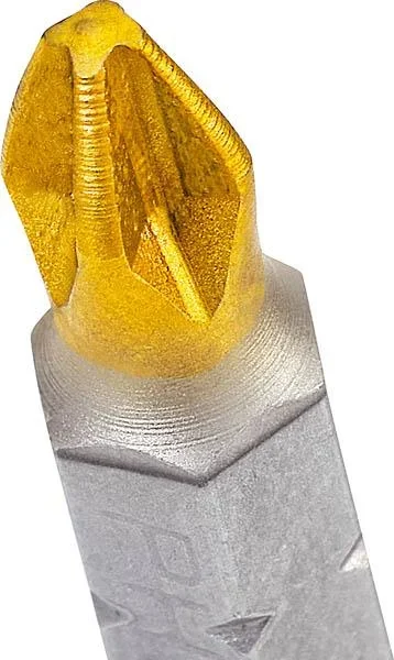 Anti - Rutsch Bit Set 10 tlg. - 90 mm lang, Titan beschichtet - 0